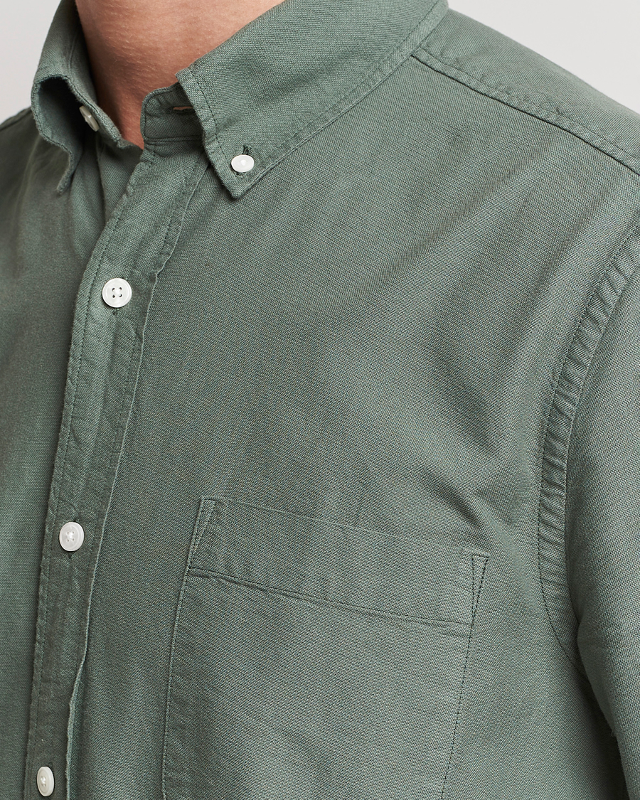Herre | Skjorter | A Day's March | Moorgate Dyed Oxford Shirt Dusty Green