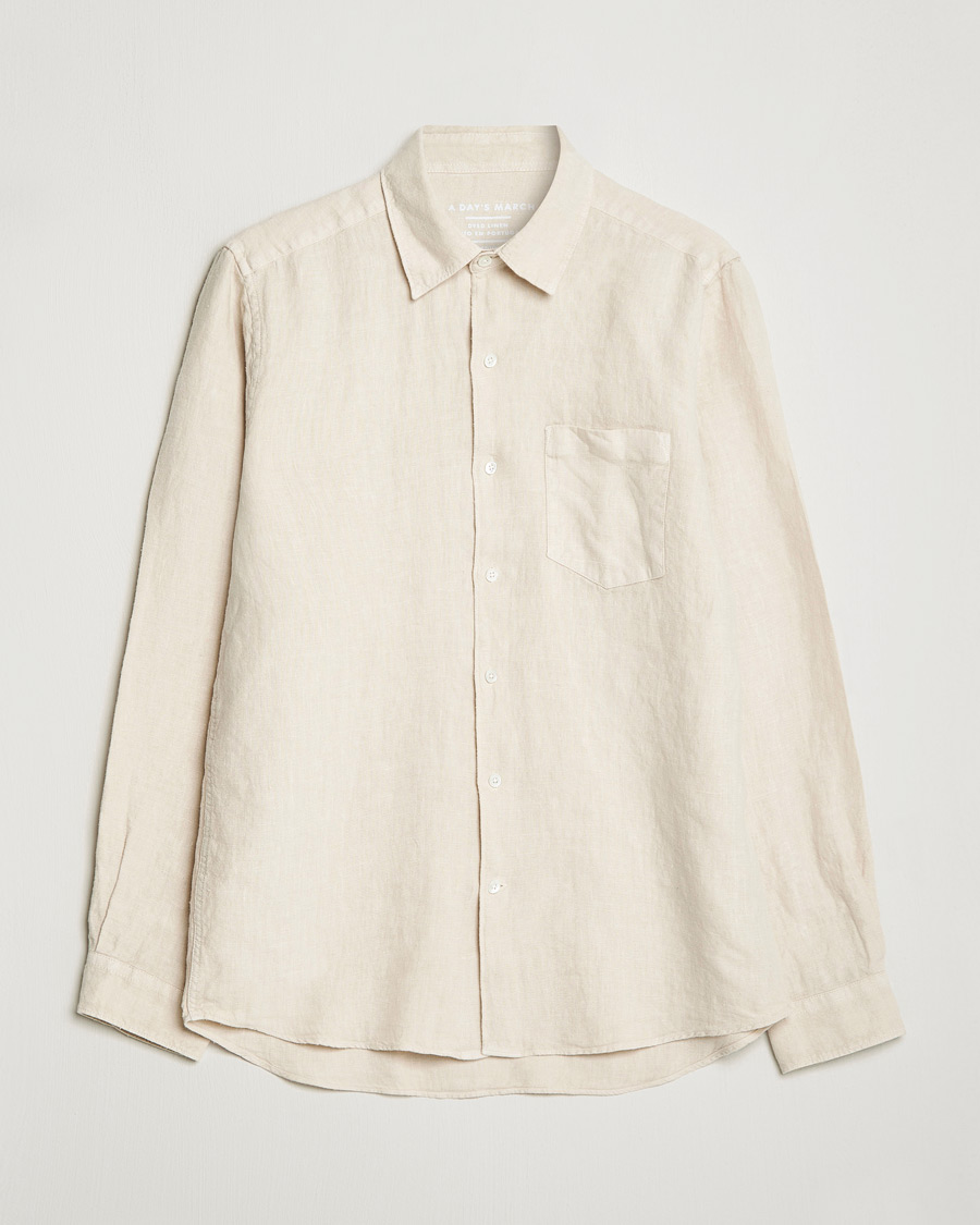 Herre | Skjorter | A Day's March | Abu Linen Shirt Sand