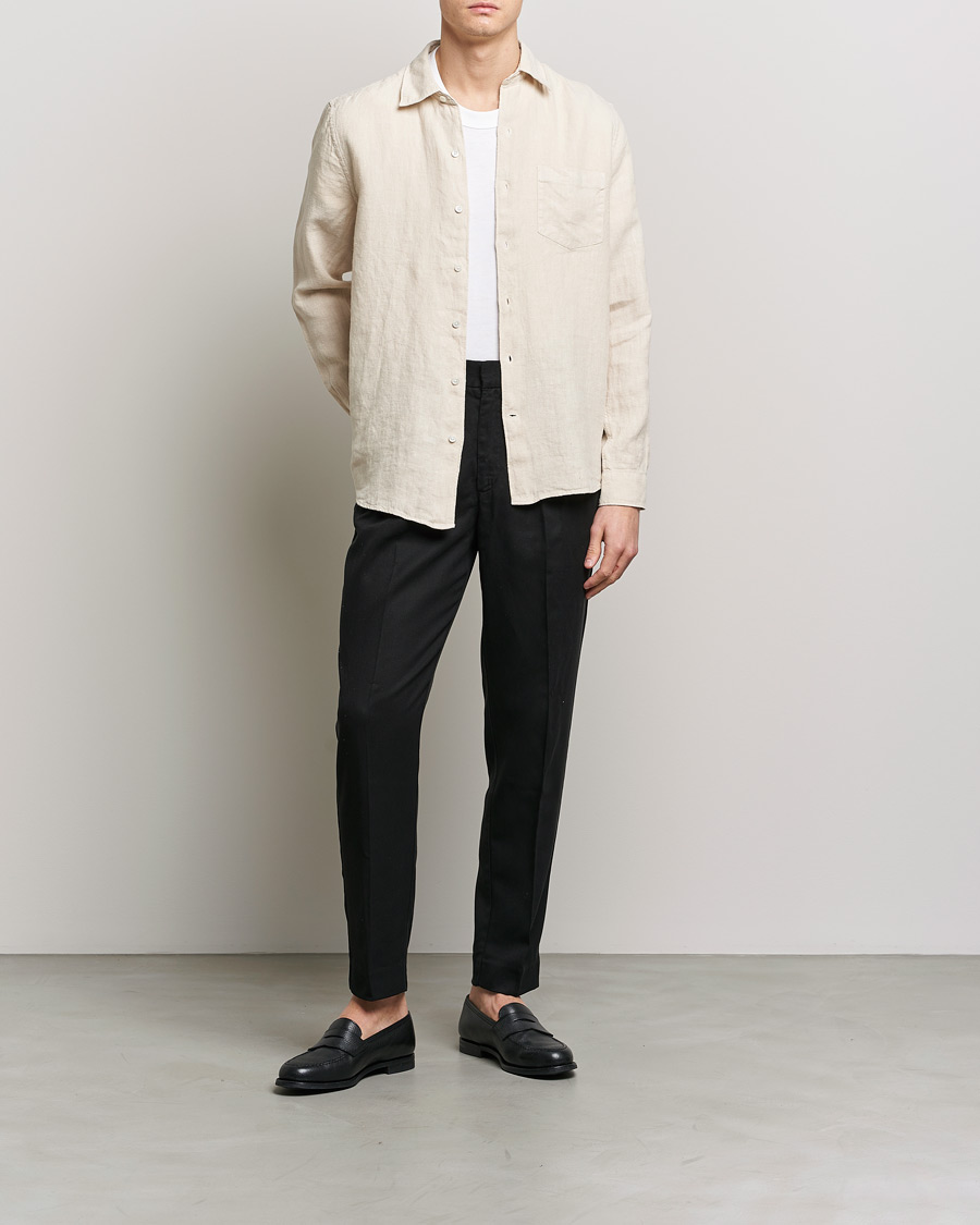 Herre | Skjorter | A Day's March | Abu Linen Shirt Sand