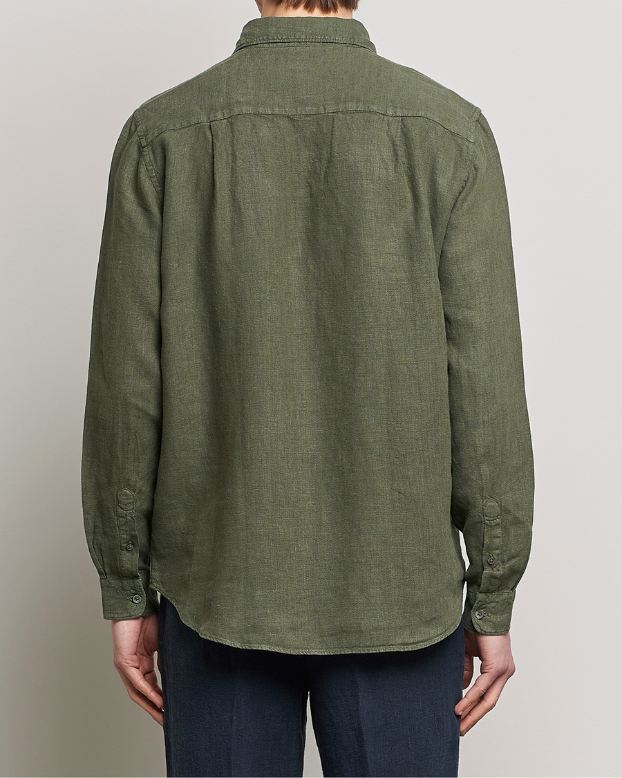 Herre | Skjorter | A Day's March | Abu Linen Shirt Seaweed