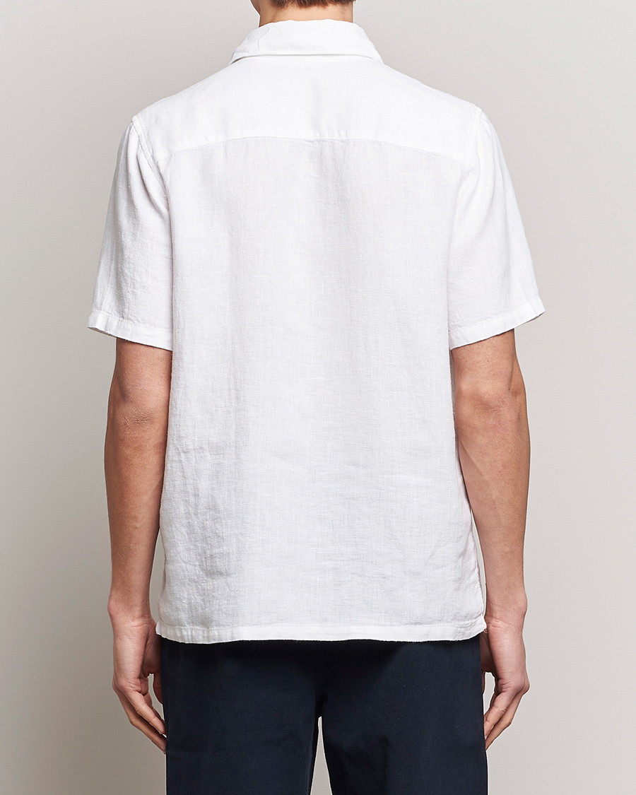 Herre | Skjorter | A Day's March | Khito Short Sleeve Linen Shirt White