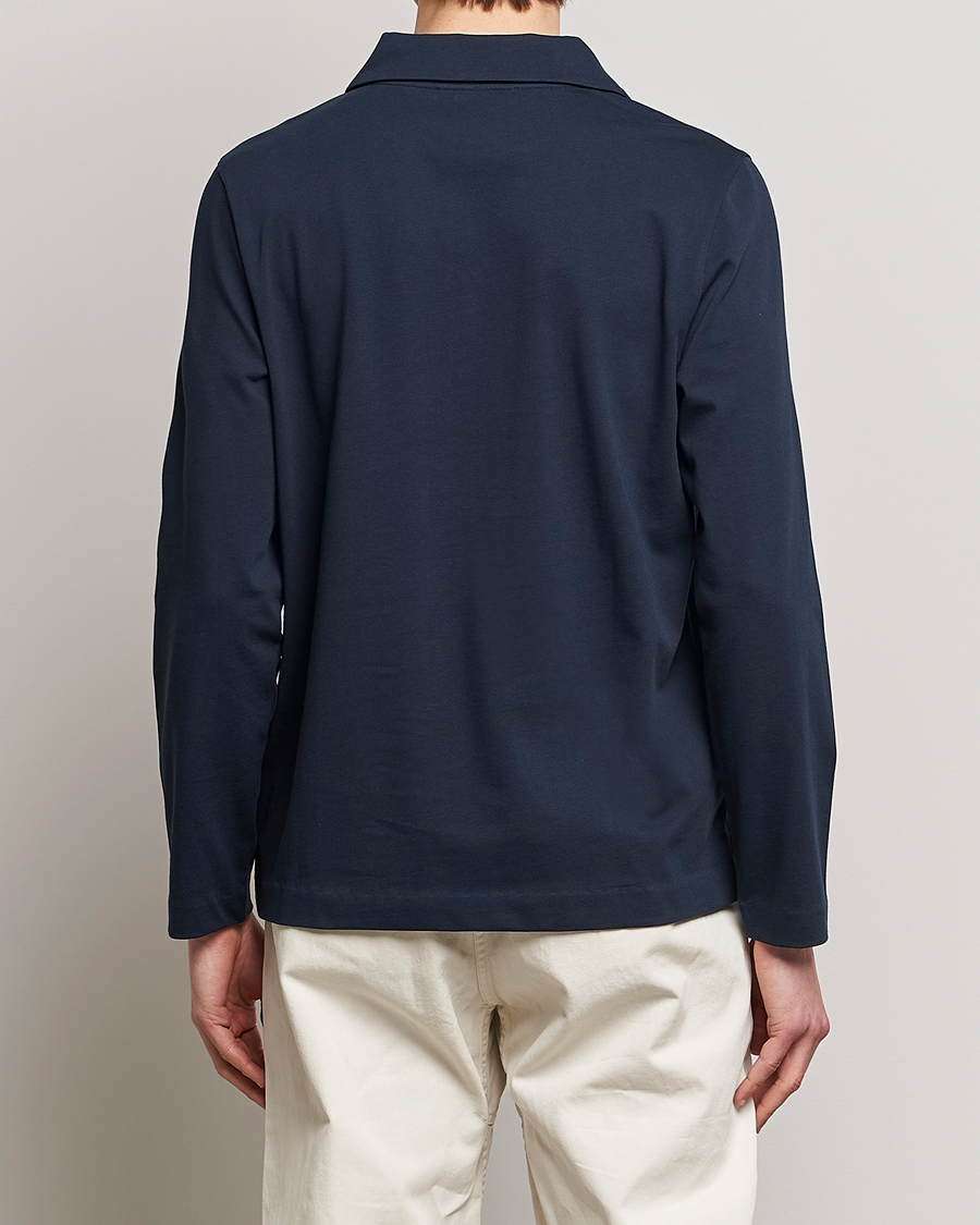 Herre | Trøjer | A Day's March | Branford Long Sleeve Jersey Polo Navy
