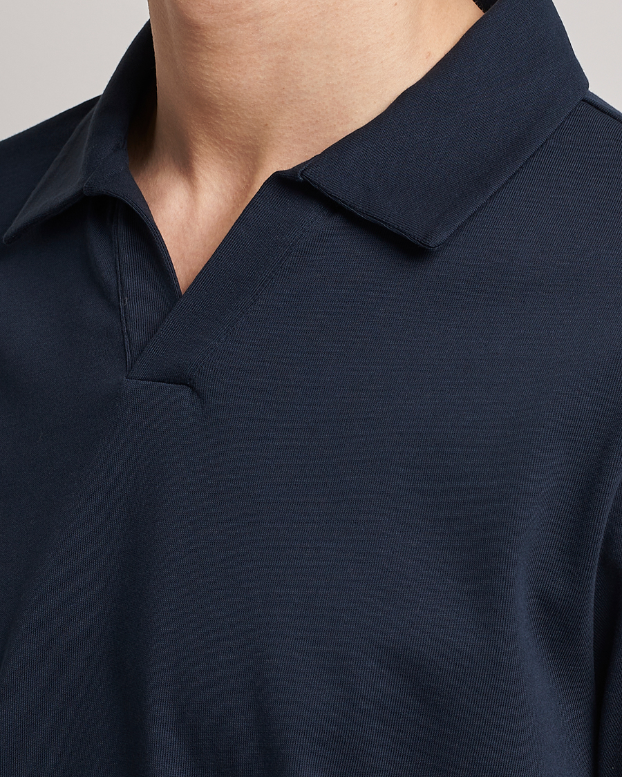 Herre | Trøjer | A Day's March | Branford Long Sleeve Jersey Polo Navy