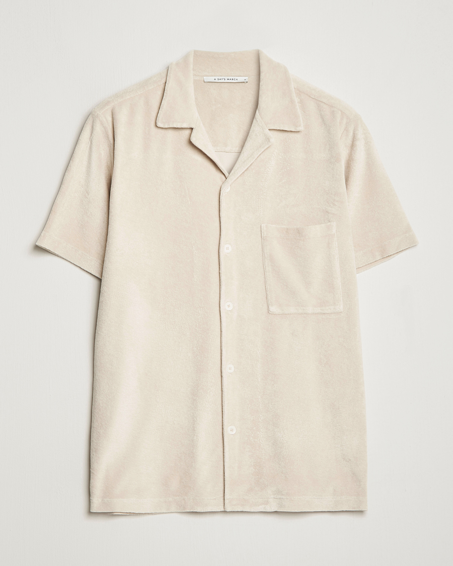 Herre | Skjorter | A Day's March | Yamu Short Sleeve Terry Shirt Desert