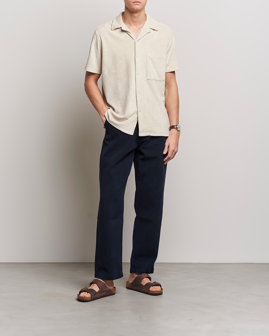 Herre | Skjorter | A Day's March | Yamu Short Sleeve Terry Shirt Desert