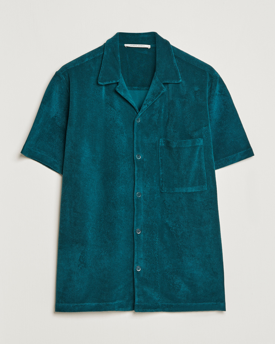 Herre | Udsalg | A Day's March | Yamu Short Sleeve Terry Shirt Teal