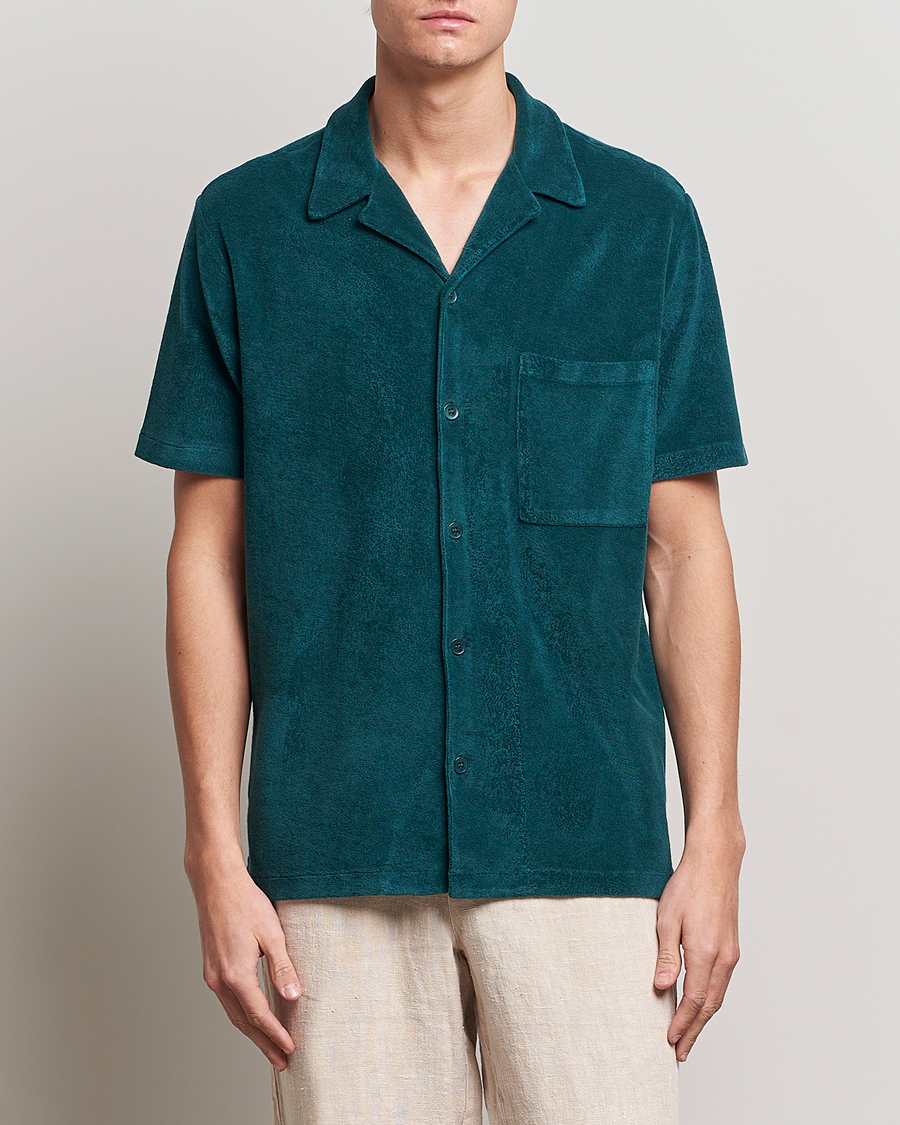 Herre | Casual | A Day's March | Yamu Short Sleeve Terry Shirt Teal