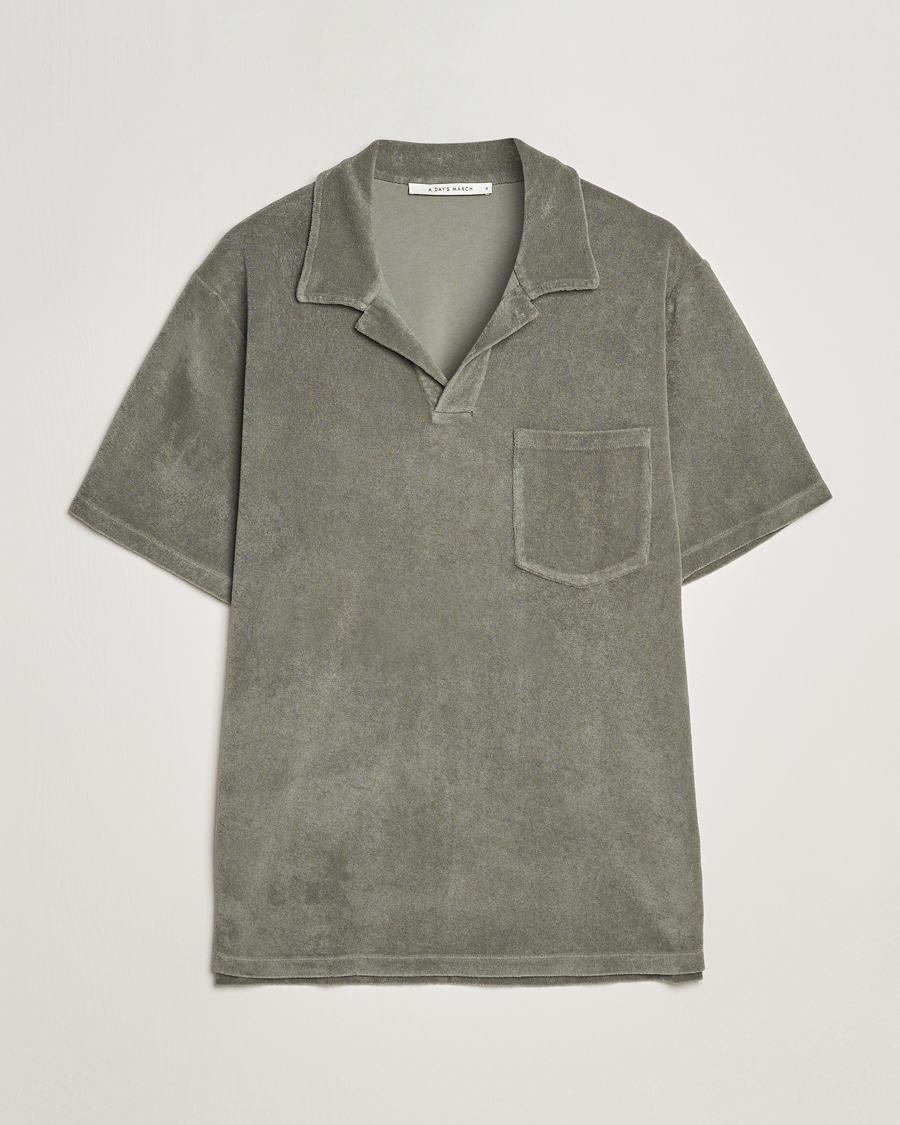 Herre | Polotrøjer | A Day's March | Terry Polo Dusty Green