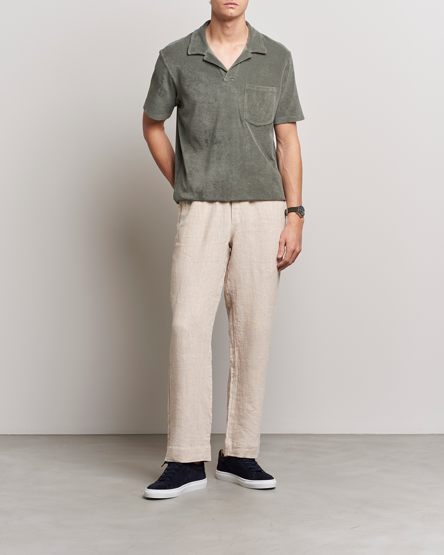 Herre | Polotrøjer | A Day's March | Terry Polo Dusty Green