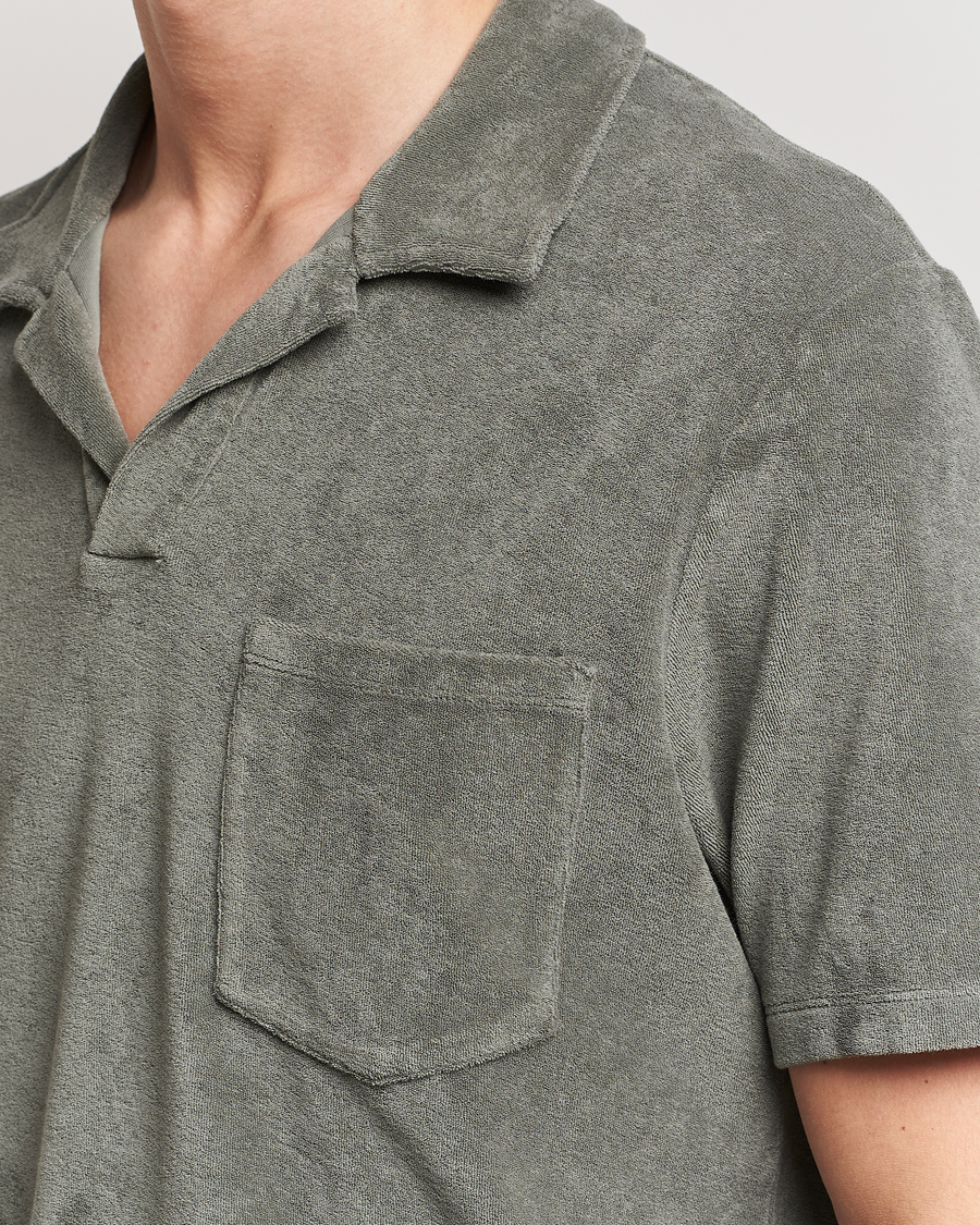 Herre | Polotrøjer | A Day's March | Terry Polo Dusty Green