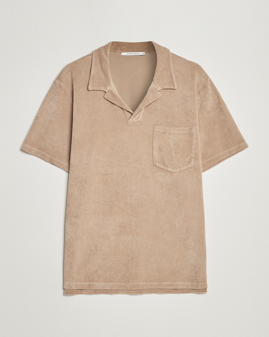 Herre | Polotrøjer | A Day's March | Terry Polo Khaki