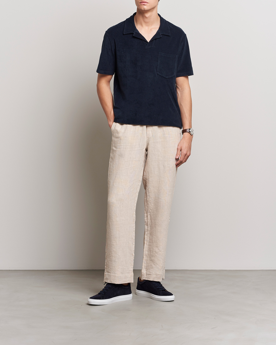 Herre | Polotrøjer | A Day's March | Terry Polo Navy