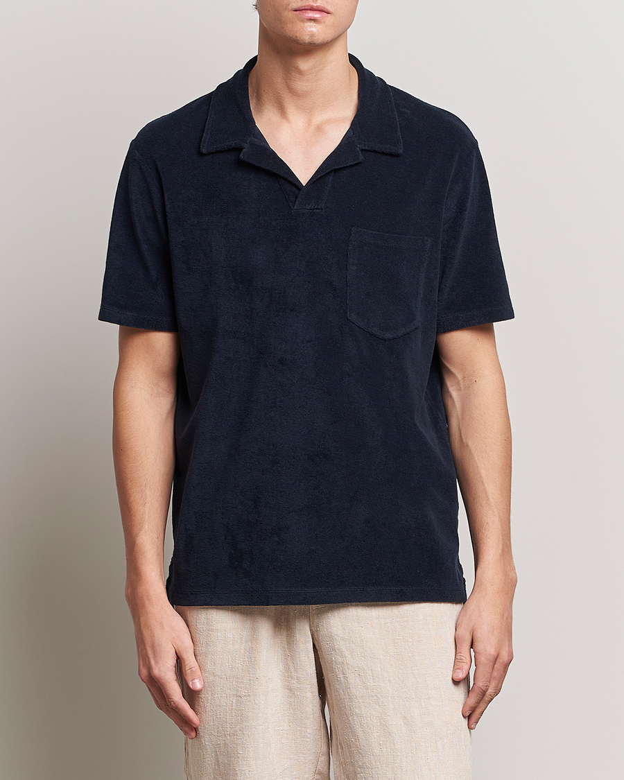Herre | Polotrøjer | A Day's March | Terry Polo Navy
