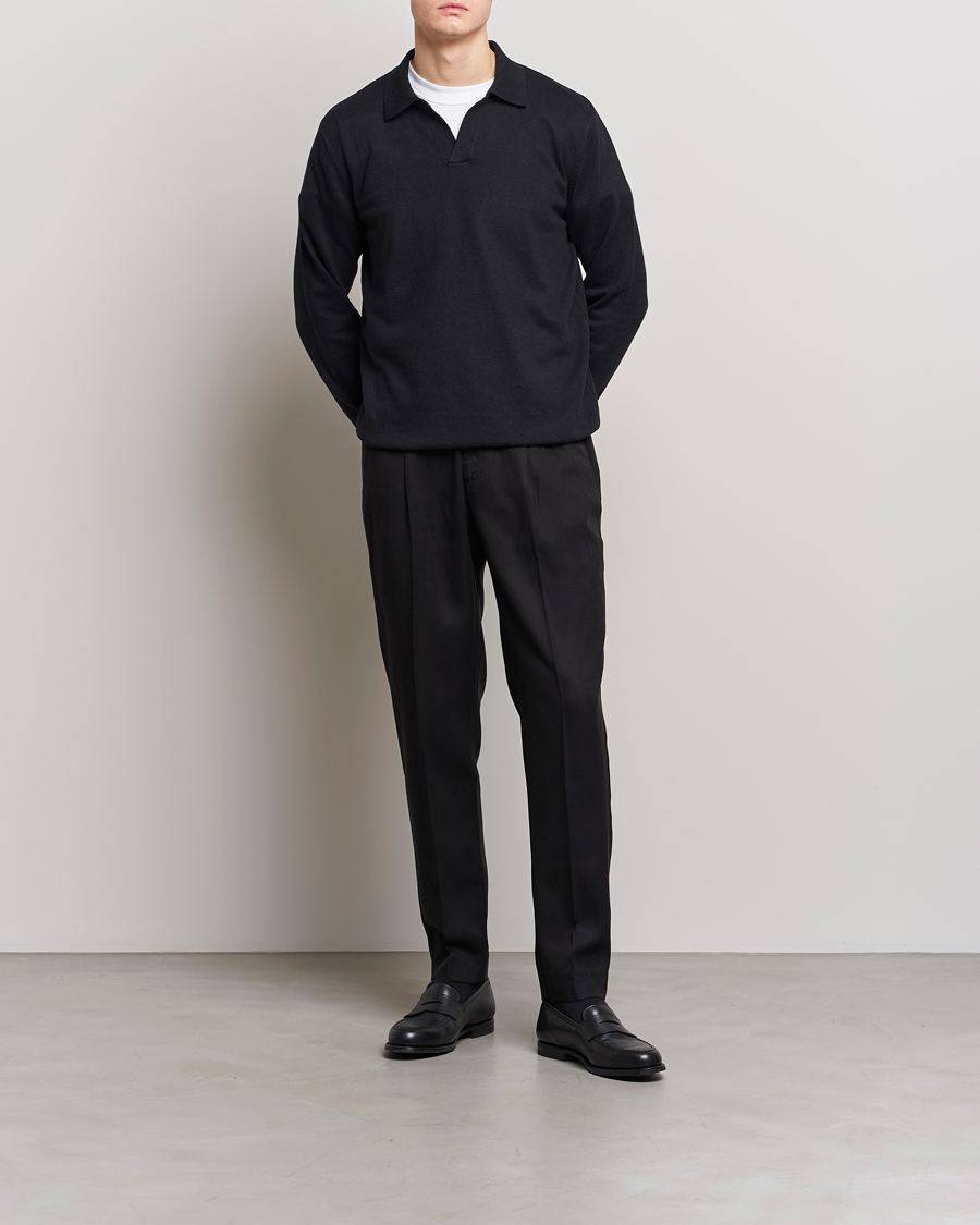Herre | Bukser | A Day's March | Smart Trouser Tencel Black