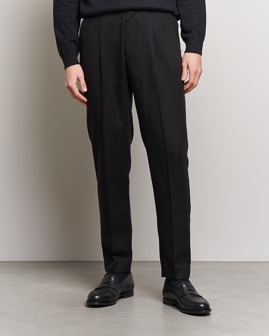 Herre | Bukser | A Day's March | Smart Trouser Tencel  Black