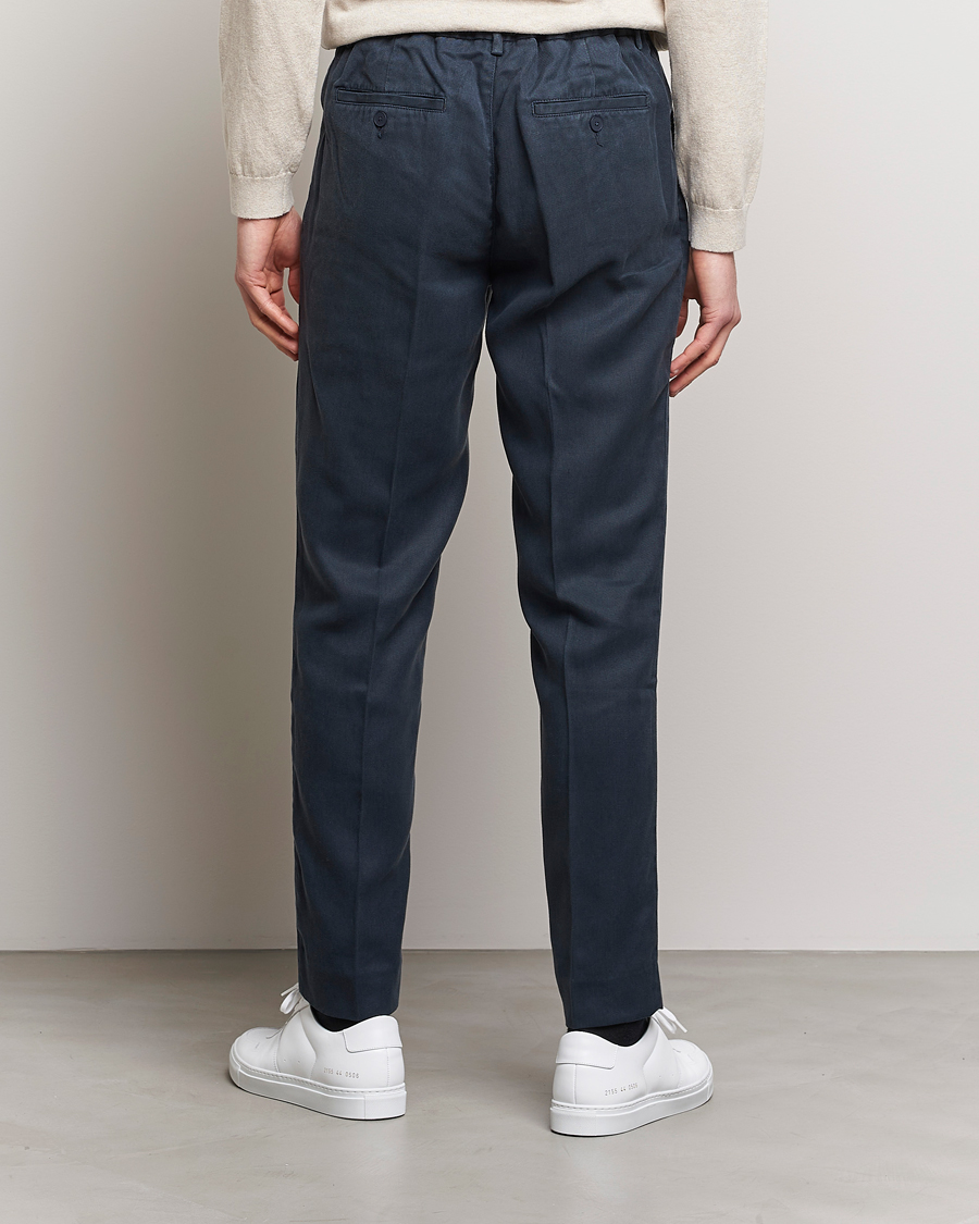 Herre | Bukser | A Day's March | Smart Trouser Tencel Navy