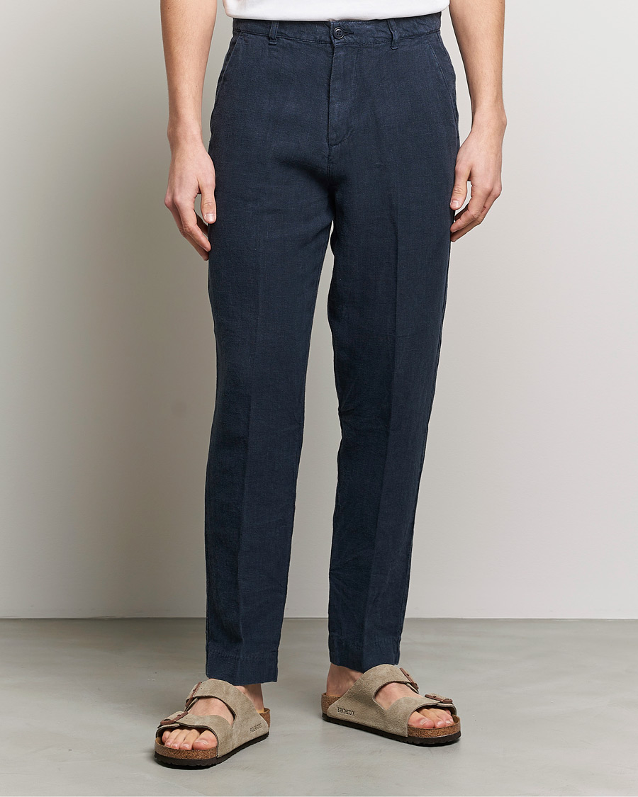 Herre | The linen lifestyle | A Day's March | Madu Linen Trouser Navy