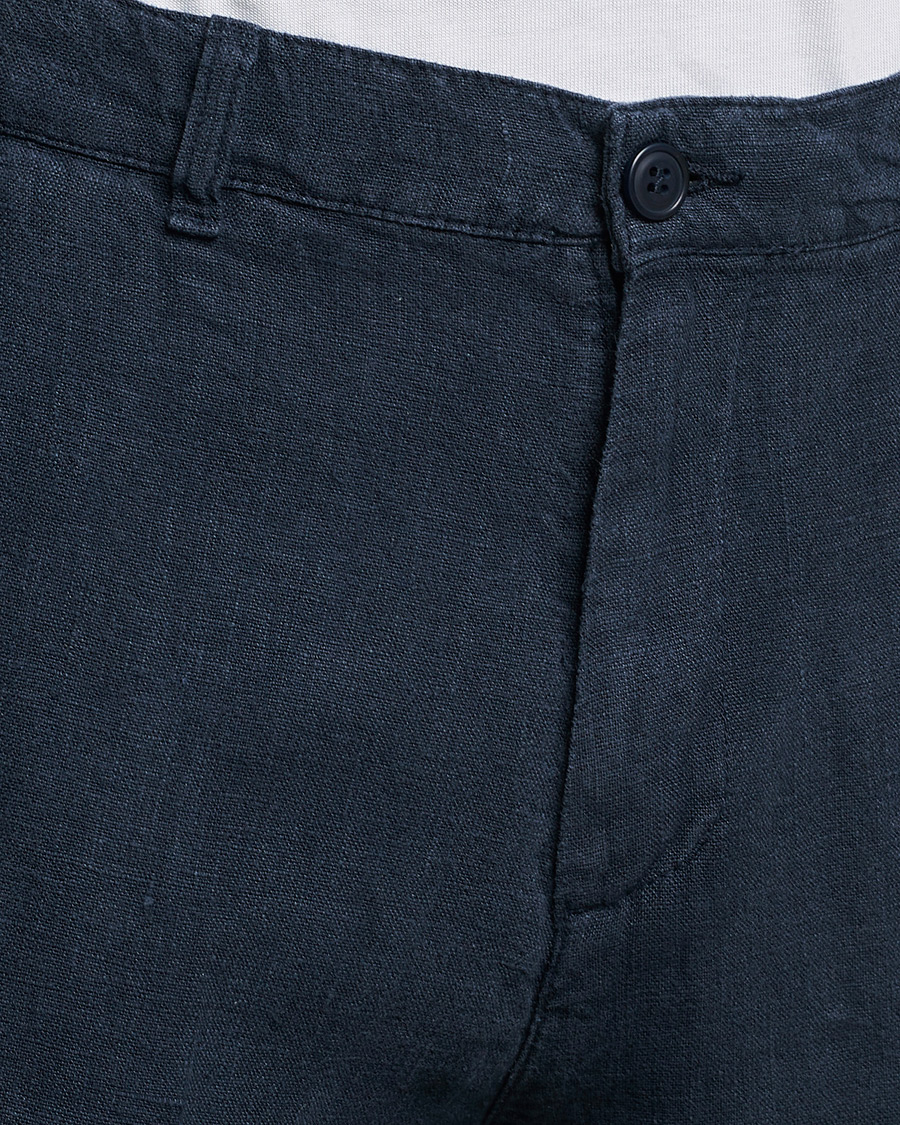 Herre | Bukser | A Day's March | Madu Linen Trouser Navy