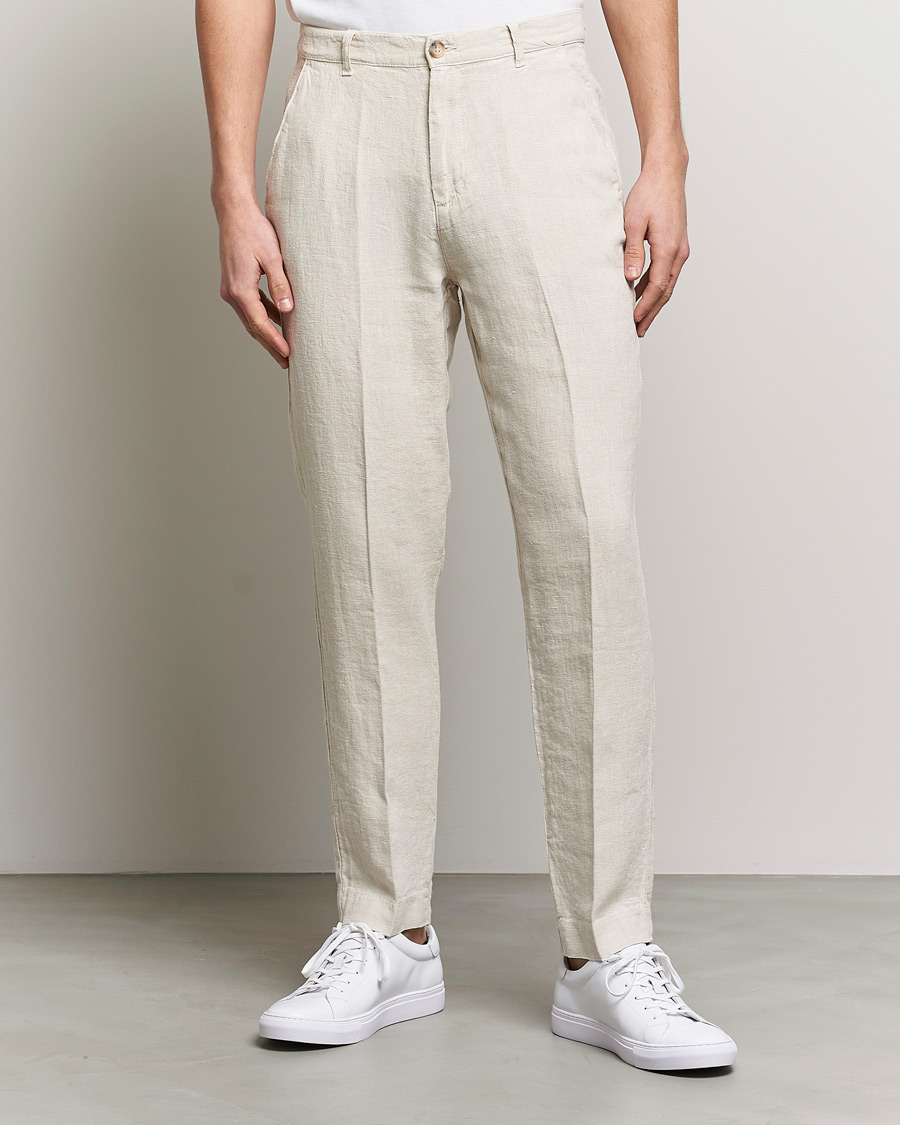 Herre | Bukser | A Day's March | Madu Linen Trouser Oyster
