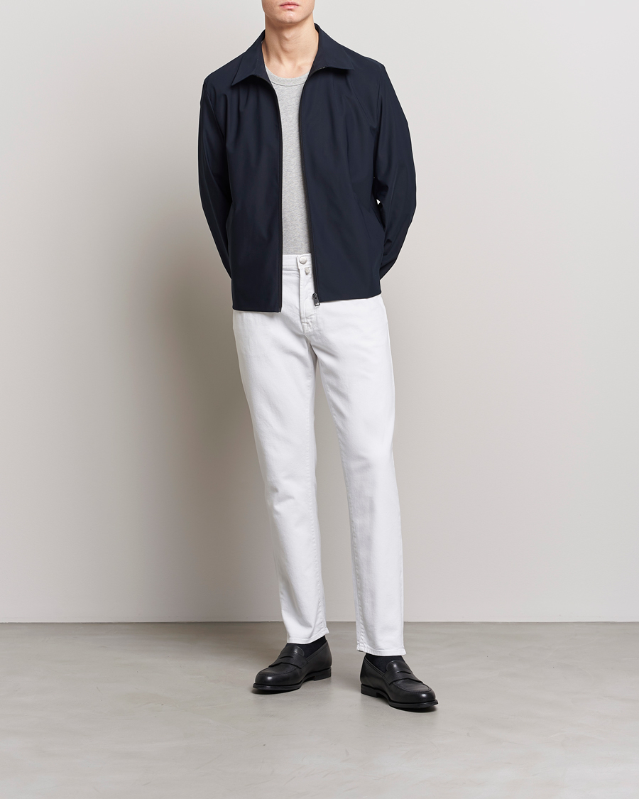 Herre | Bukser | Incotex | Cotton Stretch 5-Pocket Pants White