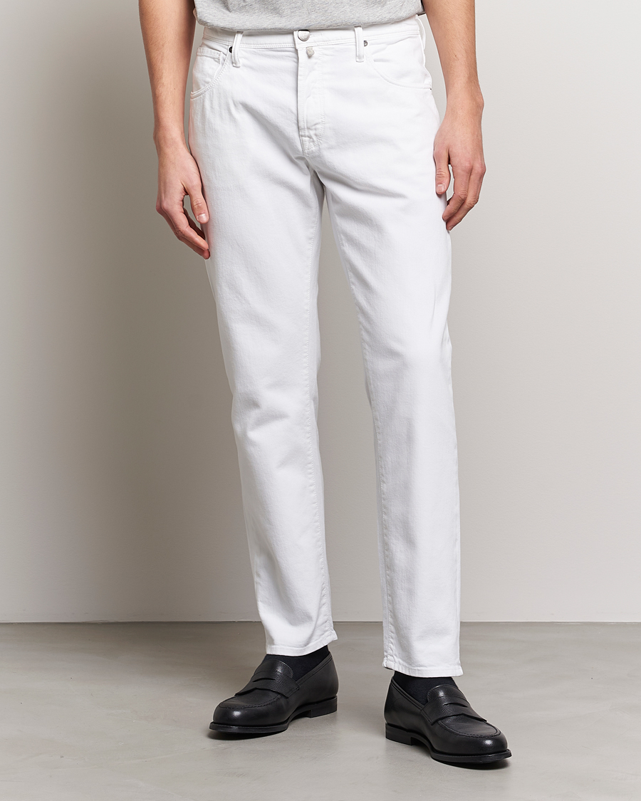 Herre | 5-pocket bukser | Incotex | Cotton Stretch 5-Pocket Pants White