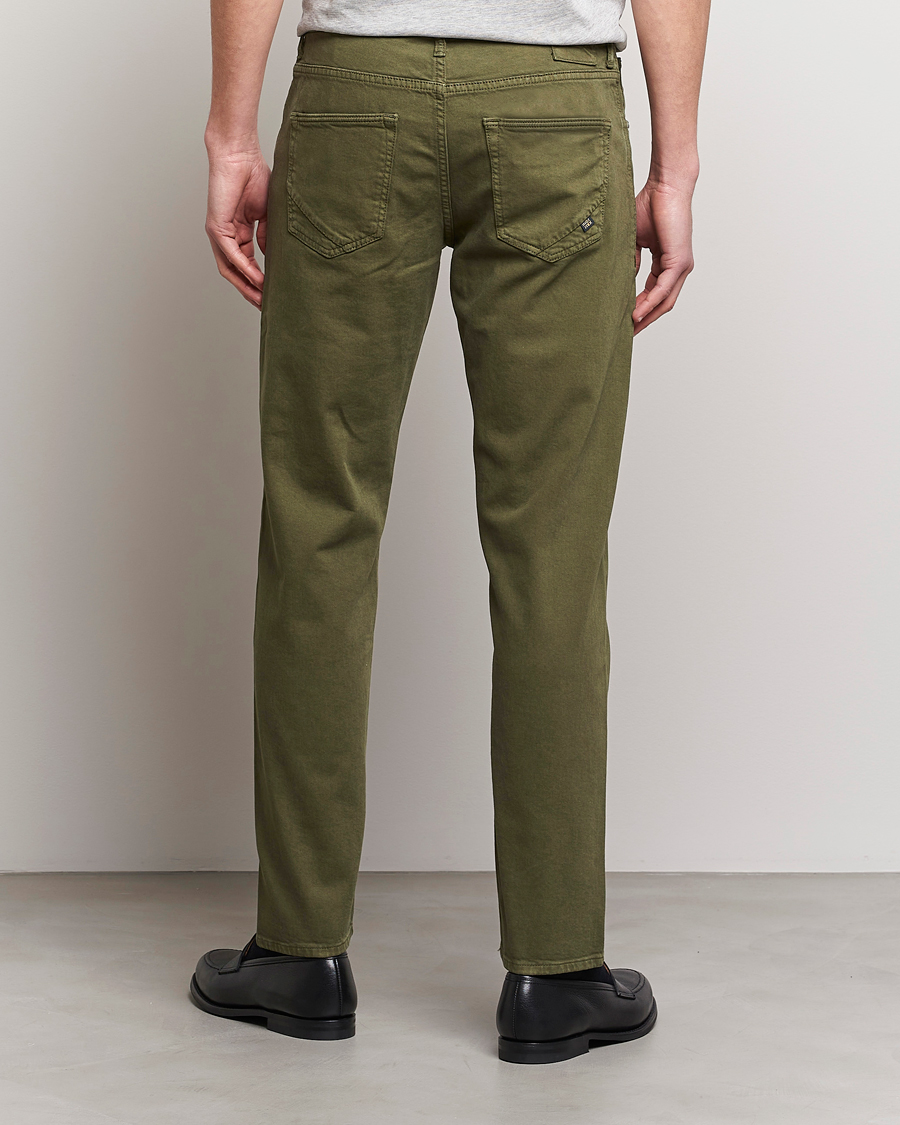 Incotex Cotton Stretch 5-Pocket Pants Military Green -