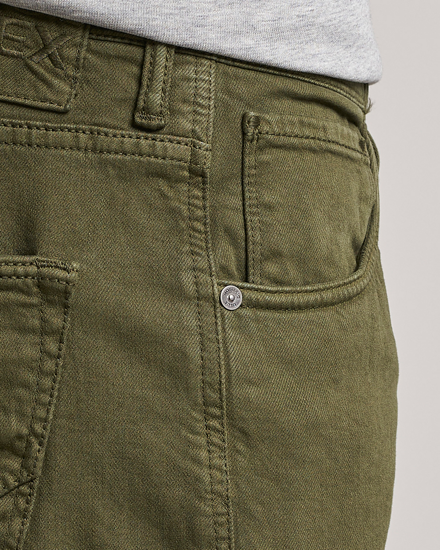 Herre | Bukser | Incotex | Cotton Stretch 5-Pocket Pants Military Green