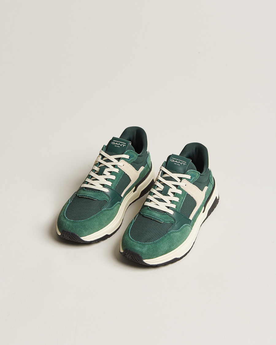 Herre | GANT | GANT | Jeuton Running Sneaker Tartan Green
