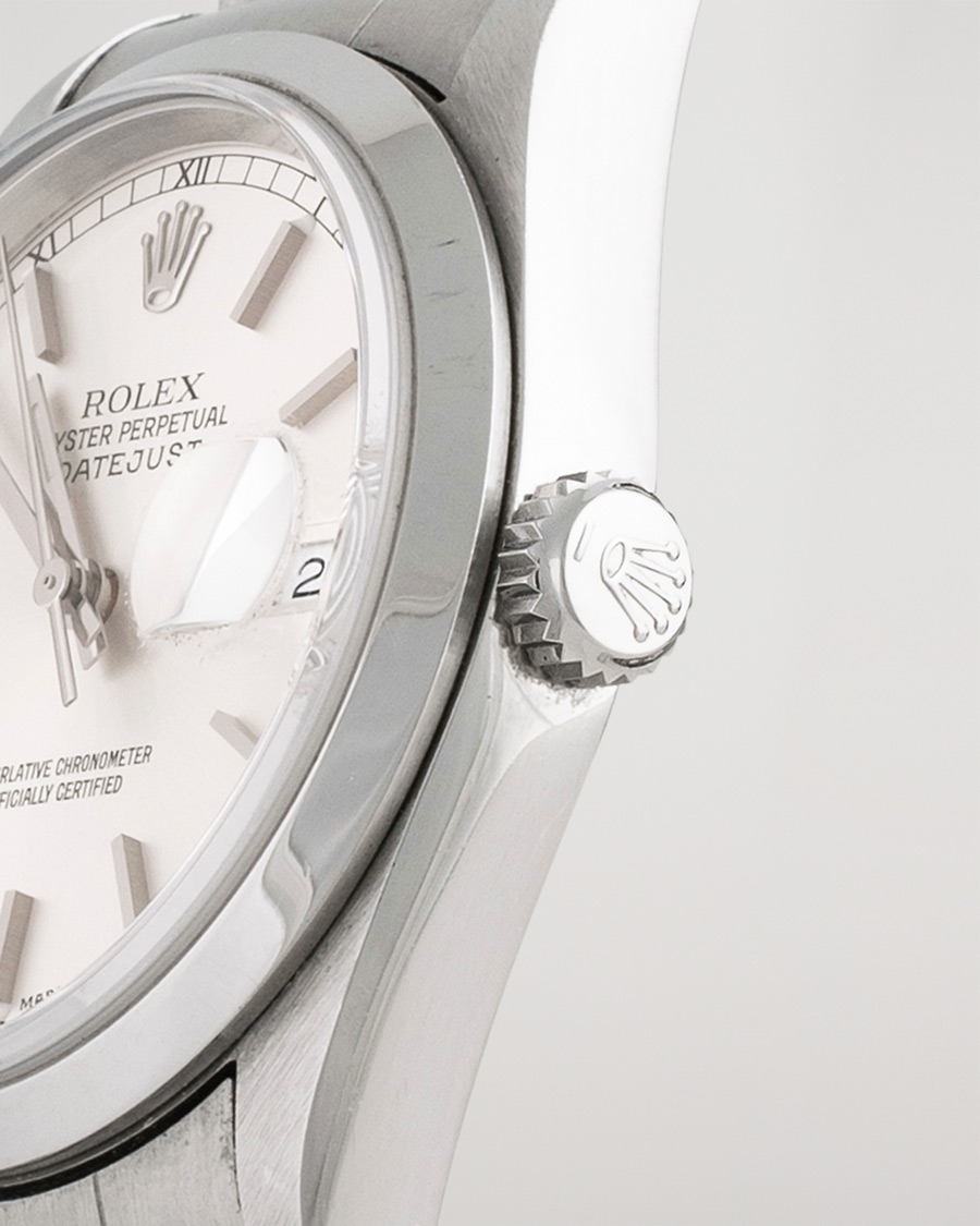 Herre | Rolex Pre-Owned Datejust 16200 Oyster Perpetual Steel Silver | Rolex Pre-Owned | Datejust 16200 Oyster Perpetual Steel Silver