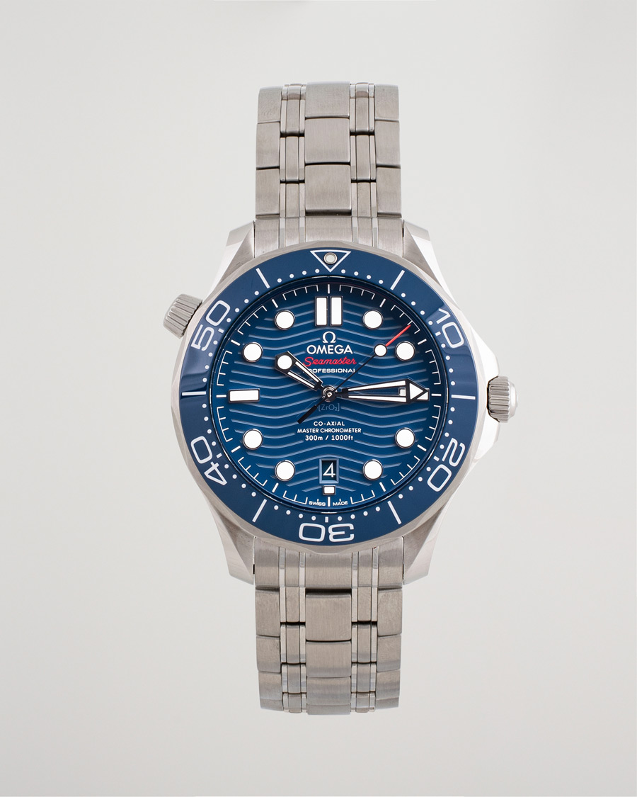 Herre | Omega Pre-Owned Seamaster Diver 300M 210.30.42.20.03.001 Steel Blue | Omega Pre-Owned | Seamaster Diver 300M 210.30.42.20.03.001 Steel Blue