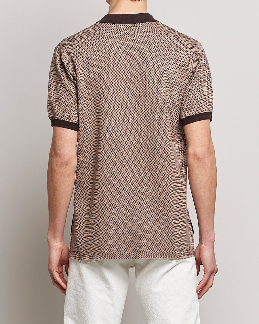 Herre | Polotrøjer | BEAMS PLUS | Two-Tone Jacquard Polo Brown