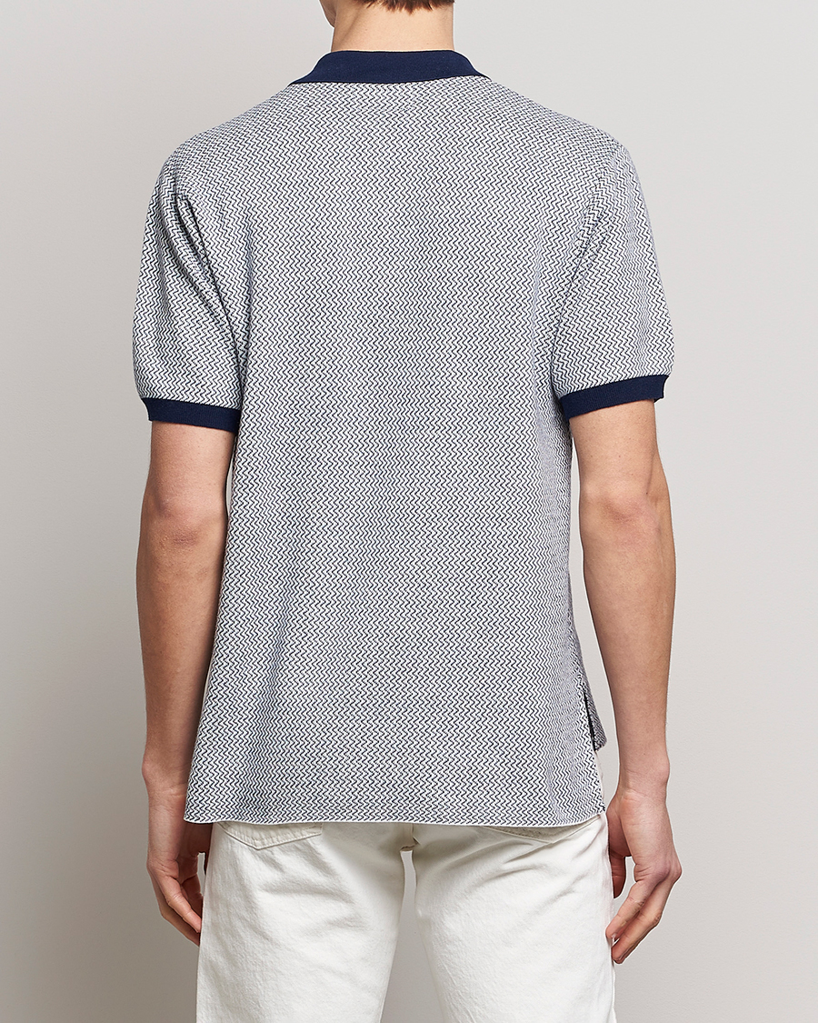 Herre | Polotrøjer | BEAMS PLUS | Two-Tone Jacquard Polo Navy