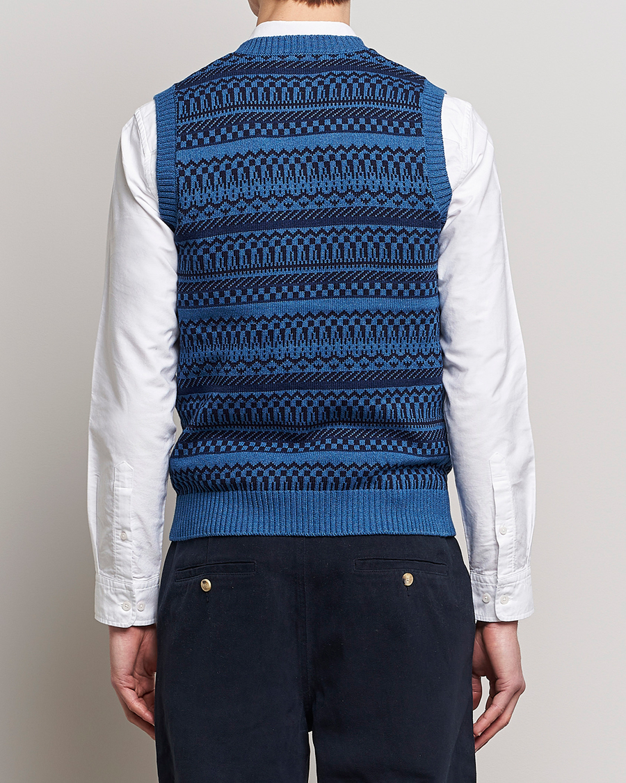 Herre | Trøjer | BEAMS PLUS | Knit Fairisle Vest Navy