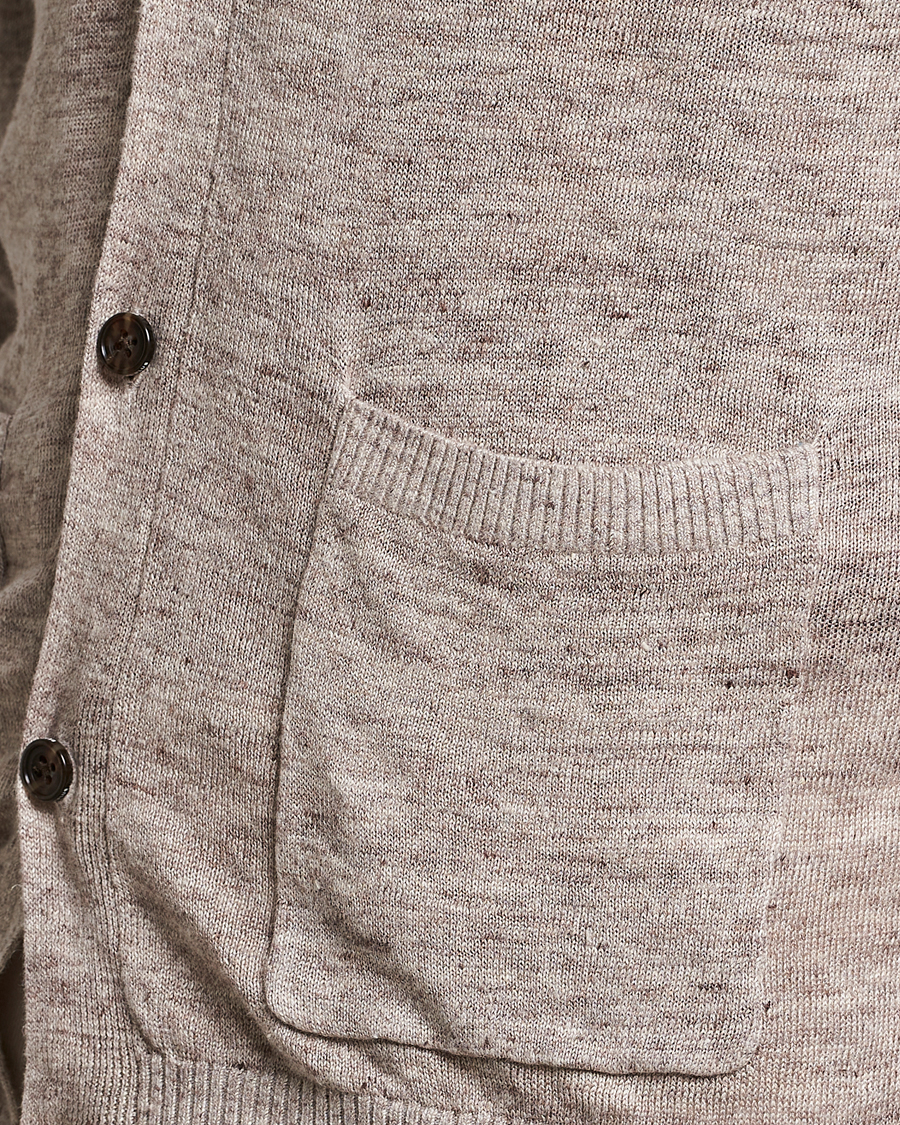 Herre | Trøjer | BEAMS PLUS | Linen Cardigan Beige