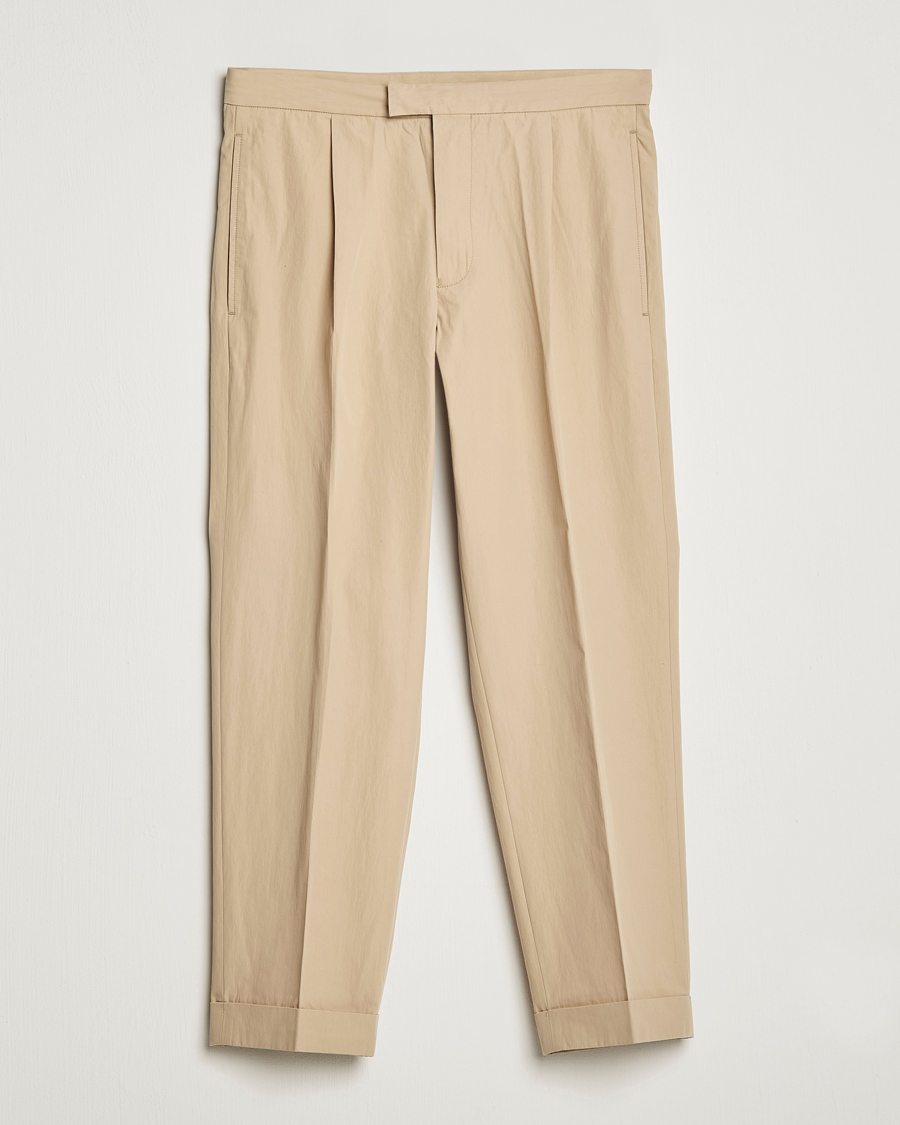 Herre | Bukser | BEAMS PLUS | Comfort Cloth Travel Trousers Beige