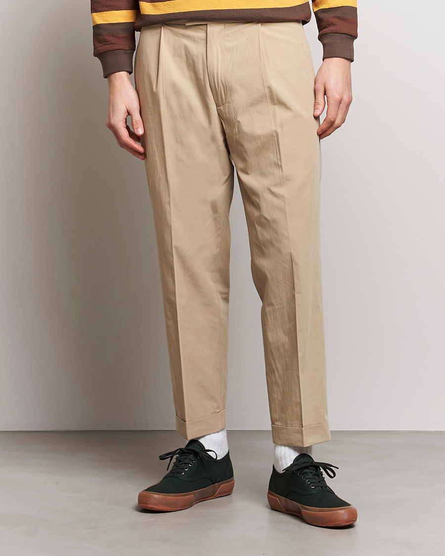 Herre | Bukser | BEAMS PLUS | Comfort Cloth Travel Trousers Beige