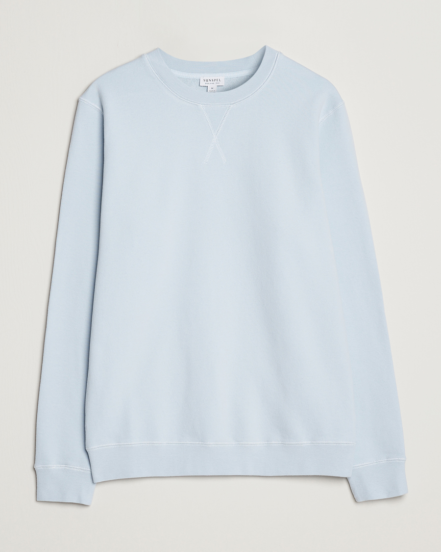 Herre | Trøjer | Sunspel | Loopback Sweatshirt Pastel Blue