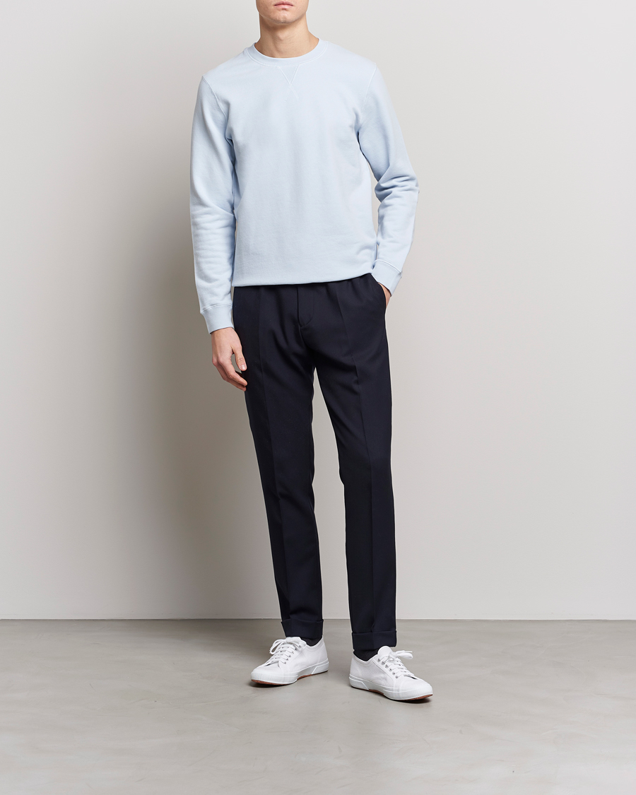 Herre | Trøjer | Sunspel | Loopback Sweatshirt Pastel Blue