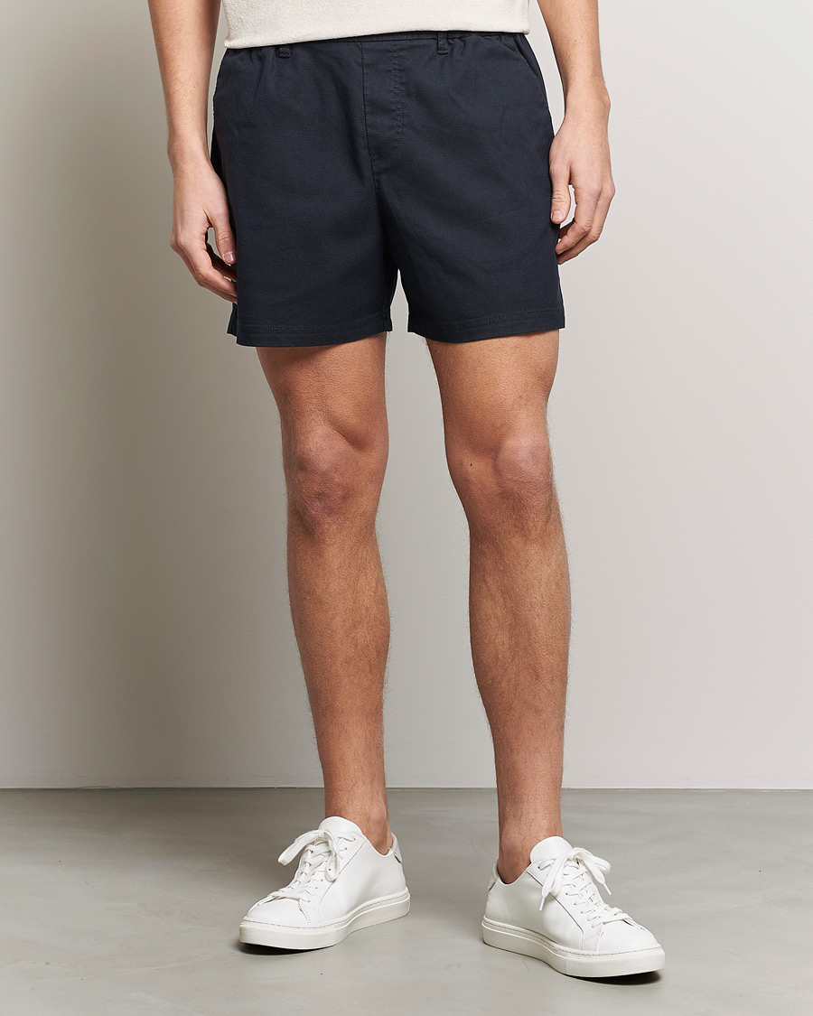 Herre | Chino shorts | Lyle & Scott | Textured Shorts Dark Navy