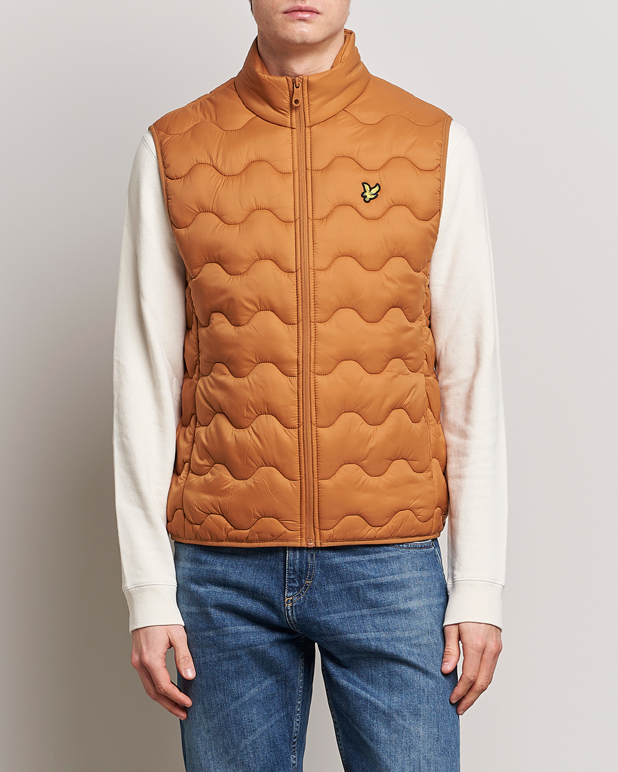 Herre | Veste | Lyle & Scott | Crest Quilted Gilet Vest Salt Burne