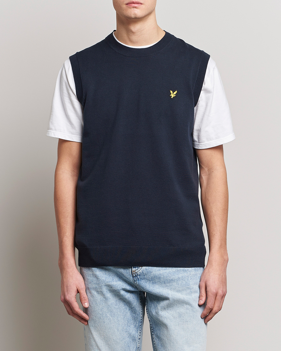 Herre | Slipovers | Lyle & Scott | Cotton Vest Dark Navy