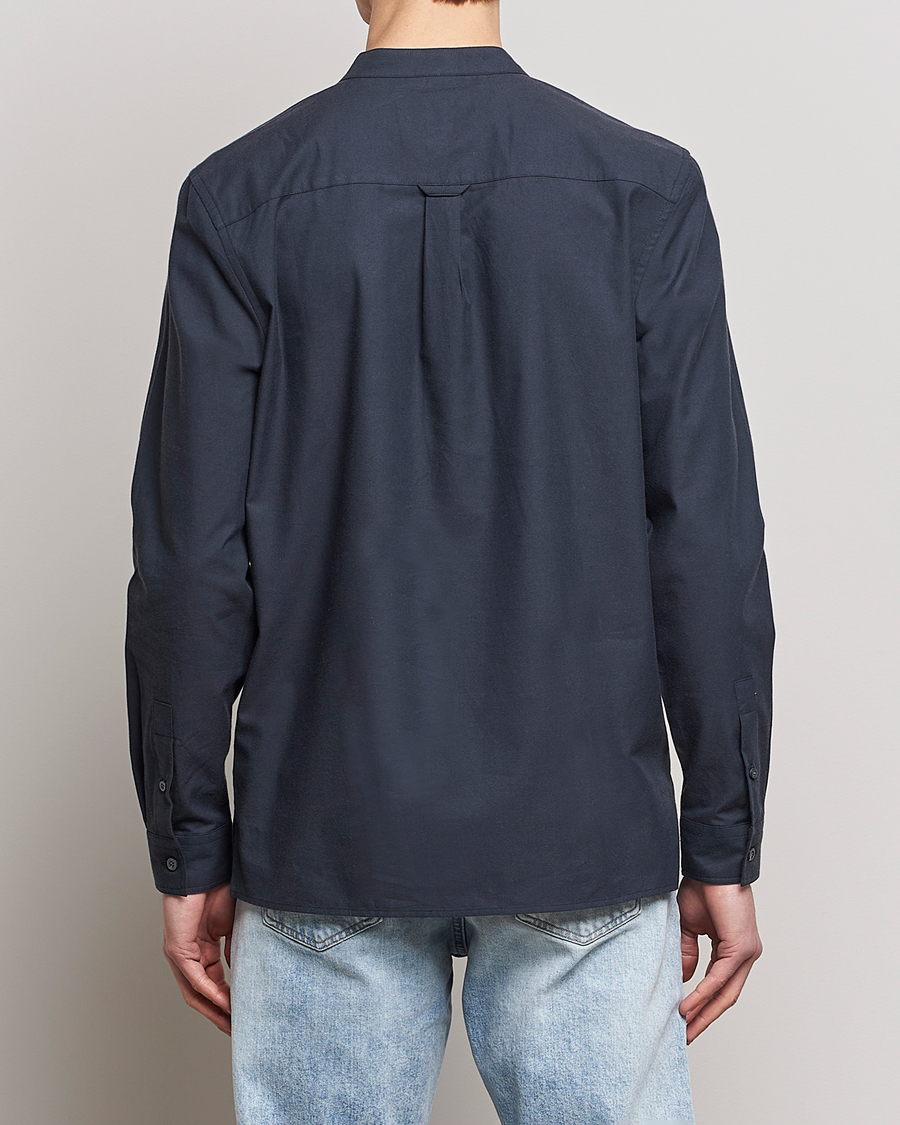 Herre | Skjorter | Lyle & Scott | Marl Grandad Shirt Dark Navy