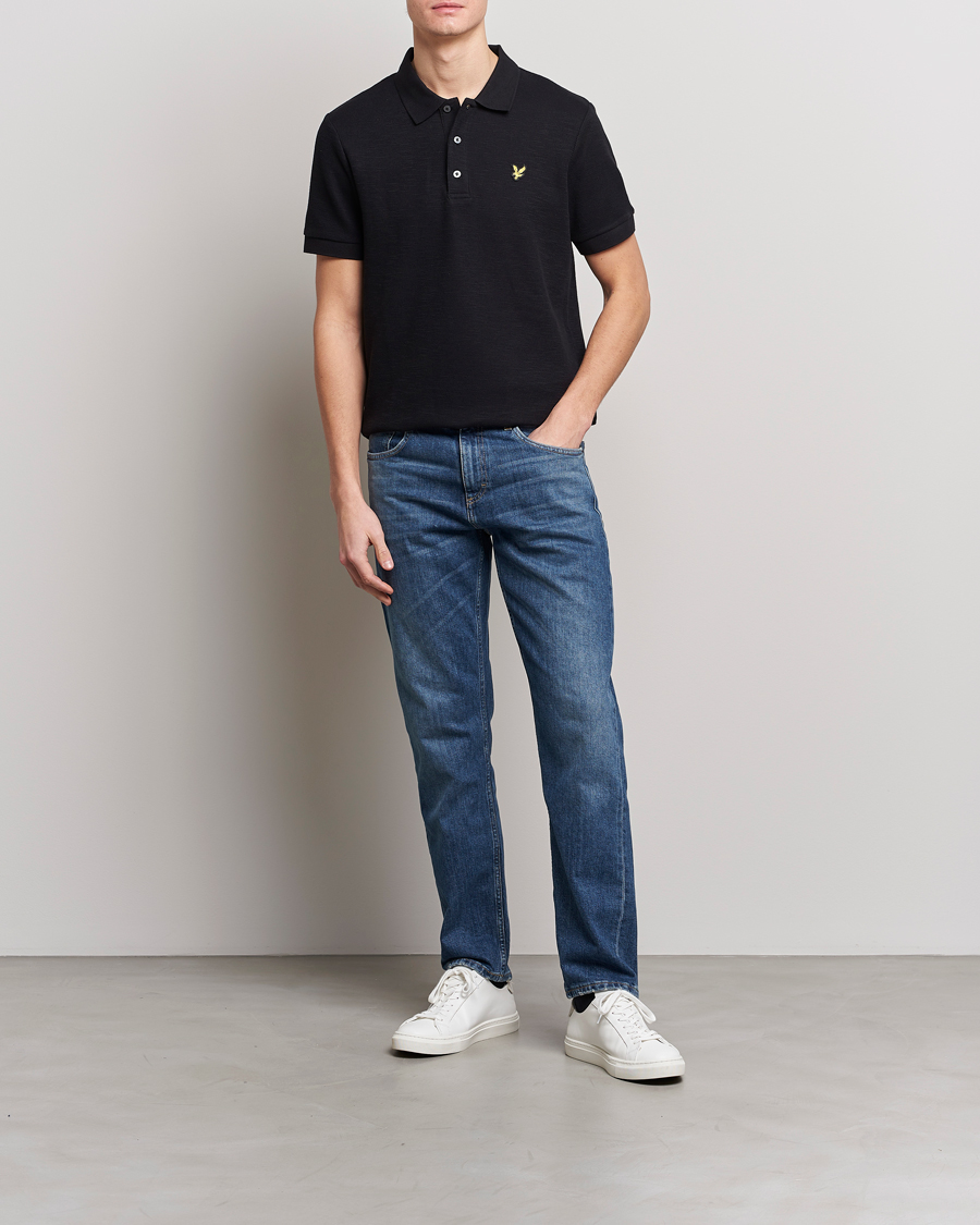 Herre | Polotrøjer | Lyle & Scott | Cuffed Pique Polo Jet Black