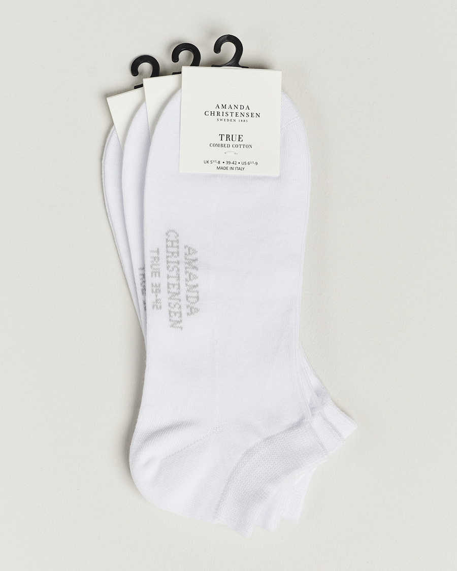 Herre | Undertøj | Amanda Christensen | 3-Pack True Cotton Sneaker Socks White