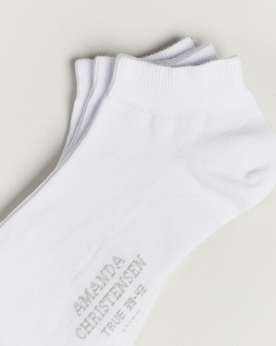 Herre | Snart på lager | Amanda Christensen | 3-Pack True Cotton Sneaker Socks White