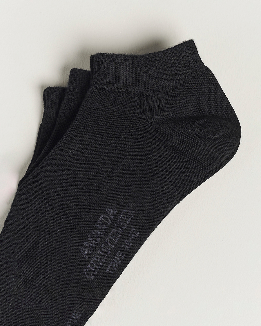 Herre | Tøj | Amanda Christensen | 3-Pack True Cotton Sneaker Socks Black