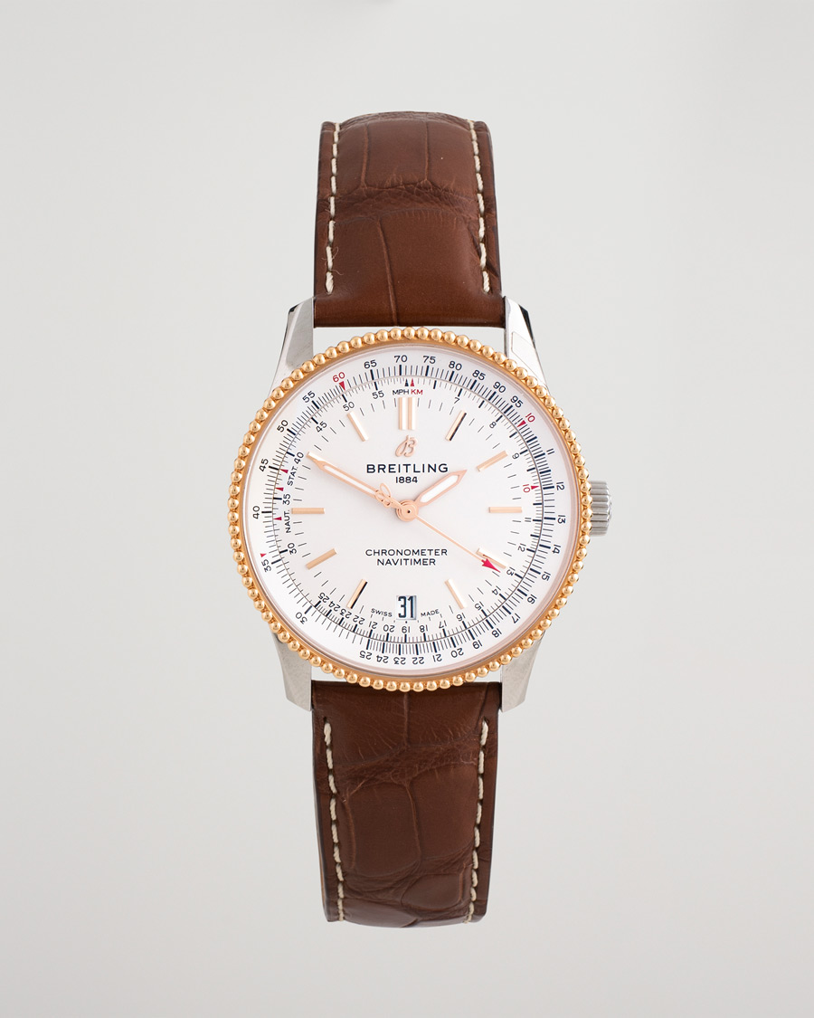 Herre | Pre-Owned & Vintage Watches | Breitling Pre-Owned | Navitimer38 U17325211G1P1 Steel White
