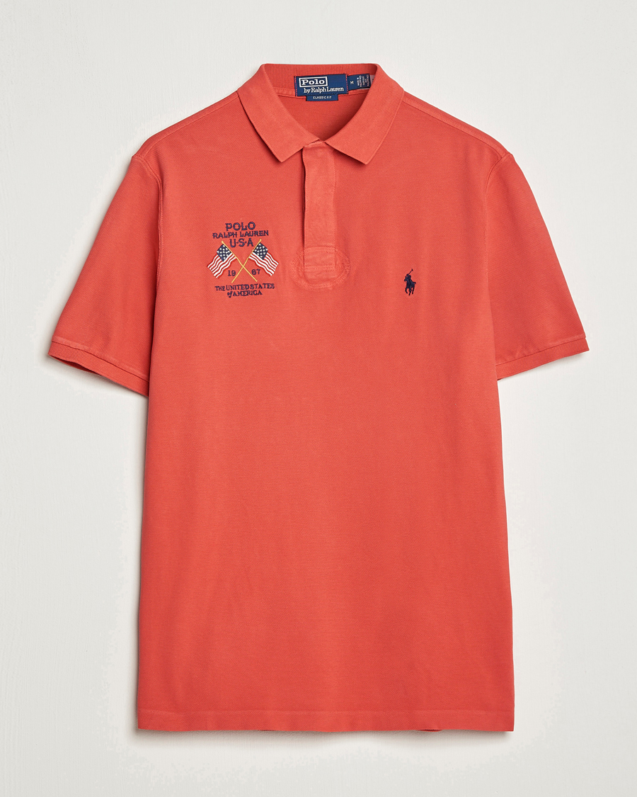 Herre | Polotrøjer | Polo Ralph Lauren | Classic Fit Flag Polo Evening Post Red