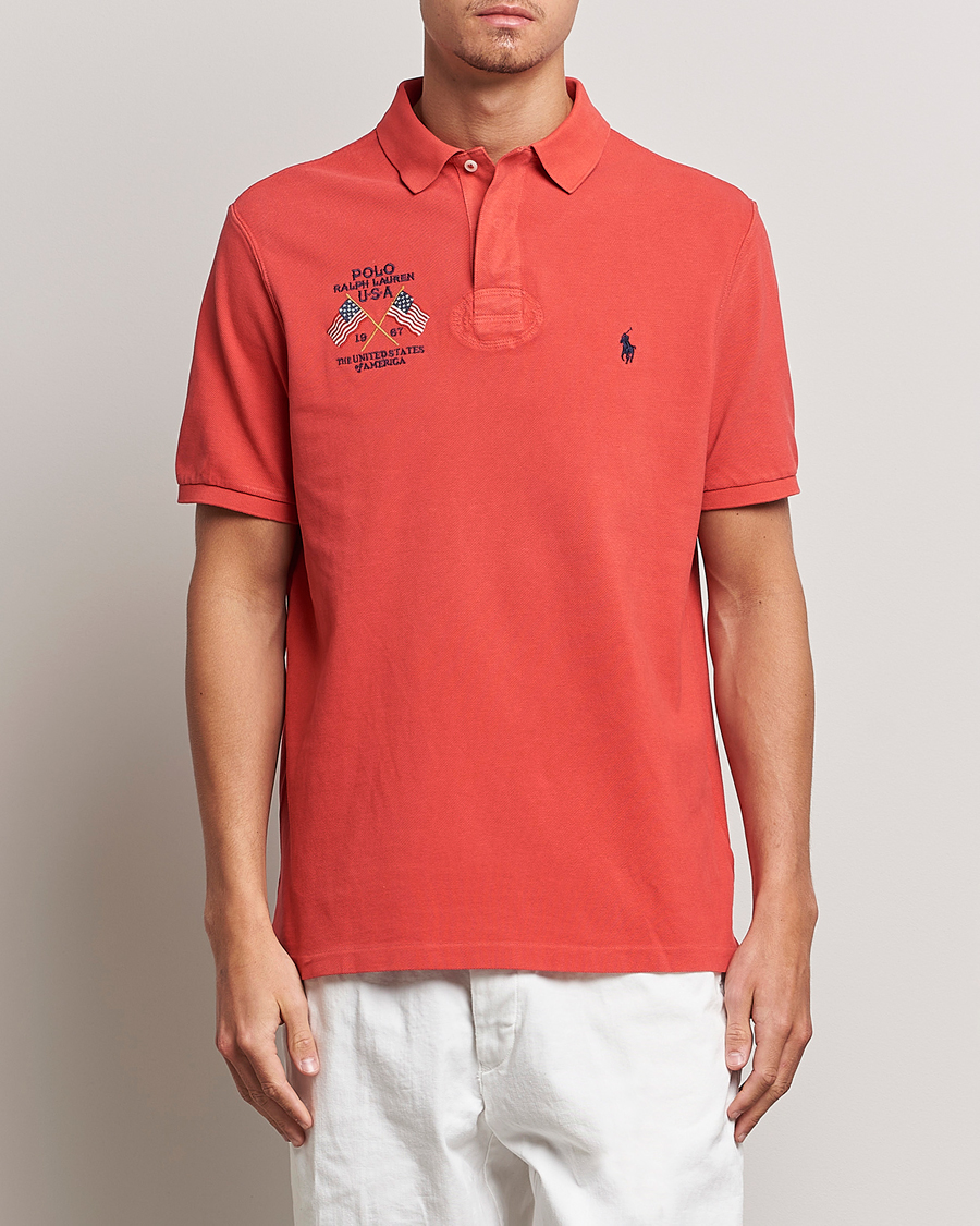 Herre | Polotrøjer | Polo Ralph Lauren | Classic Fit Flag Polo Evening Post Red