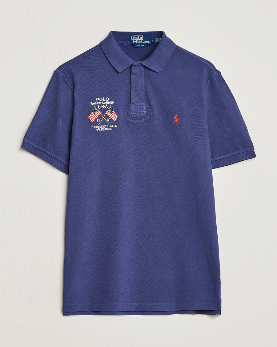 Herre | Polotrøjer | Polo Ralph Lauren | Classic Fit Flag Polo Boathouse Navy